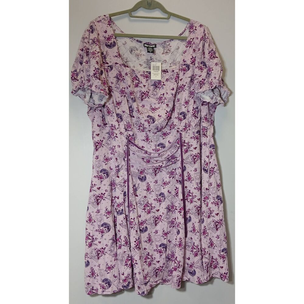 Hot topic womens size 3xl shift dress floral square neck